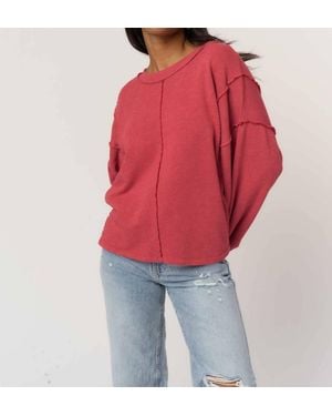 Project Social T Livy Persimmon Pullover Sweatshirt - Red