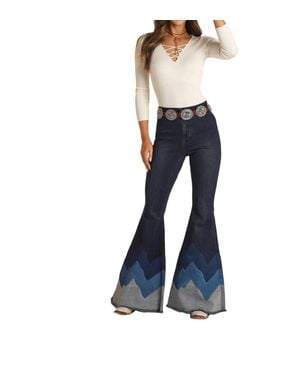 Panhandle High Rise Bell Bottom Jean - Blue