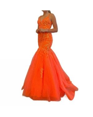 Ellie Wilde Mermaid Maxi Dress - Orange