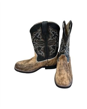 Roper On Hide Boot - Black