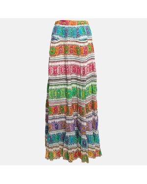 Roberto Cavalli Printed Cotton Maxi Skirt - Multicolor