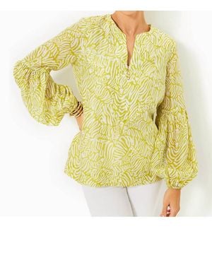 Lilly Pulitzer Long Sleeve Laurelie Top - Yellow