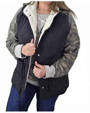 Staccato Sherpa Lined Quilted Tie Vest - Blue