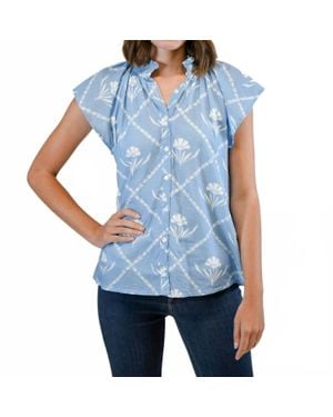 Victoria Dunn Bays Blouse - Blue