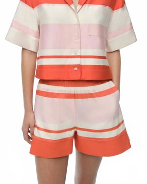 Jonathan Simkhai Karleigh Drawstring Shorts - Red