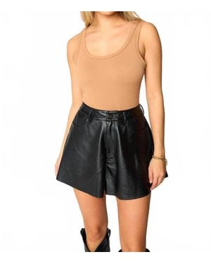 BuddyLove Vegan Leather Shorts - Black