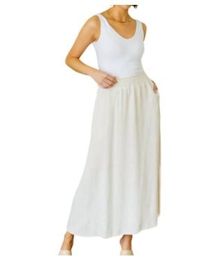 Ninexis Two Hearts Meet Maxi Skirt - White