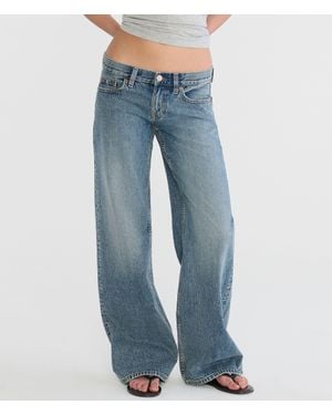 Aéropostale Super Low-Rise Baggy Wide Leg Jean - Blue