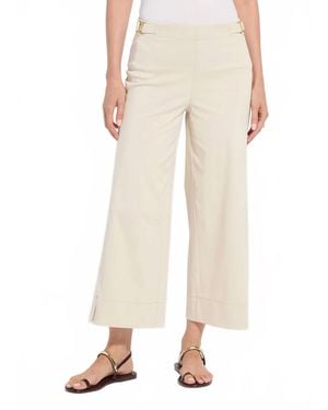 Lyssé Nylah Detail Wide Leg Crop Pant - Natural