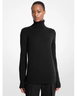 Michael Kors Joan Cashmere Turtleneck Sweater - Black