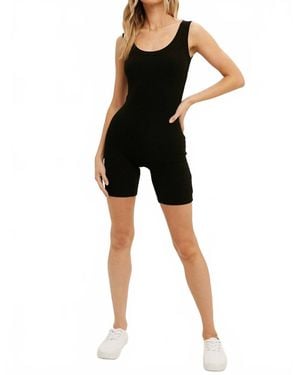 Wishlist Ribbed Knit Romper - Black