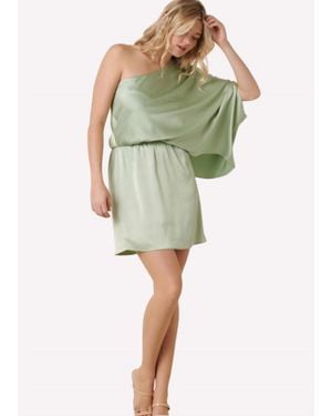Mittoshop Satin One Shoulder Dress - Green