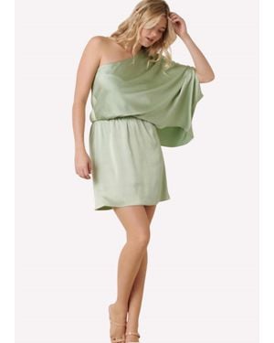 Mittoshop Satin One Shoulder Dress - Green