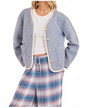 Sadie & Sage Allie Faux Shearling Jacket - Gray
