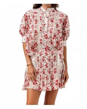 Sundays Havara Floral Top - Red