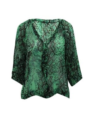 Ba&sh Snake Print Blouse - Green