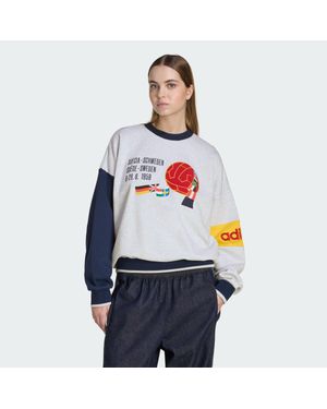 adidas Sweden Fifa World Cup 26 Crew Graphic Sweatshirt Long Sleeve - White