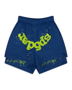 Sp5der Og Web Double Layer Shorts - Blue