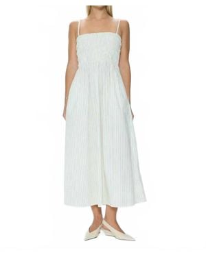 Pistola Bianca Shirred Bodice Dress - White