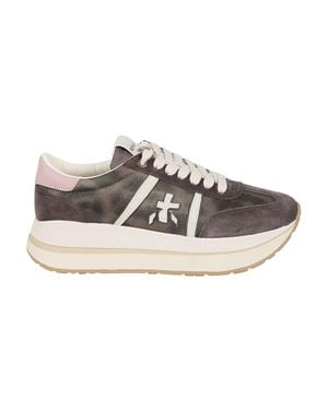 Premiata Bethcoin Suede Mesh Sneakers - Gray