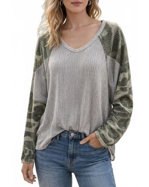 Mittoshop You Can'T See Me Top - Gray