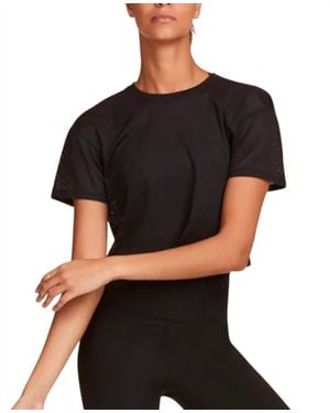 Alala Tie Back Crop Tee - Black