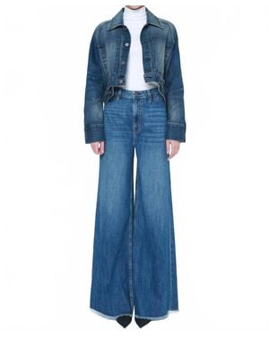NOEND Sophia Super High Rise Wide Leg Jeans - Blue