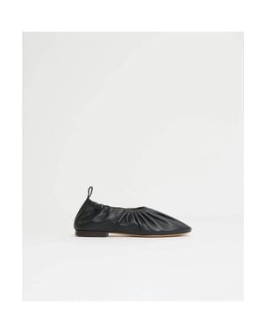 Mansur Gavriel Ruched Ballerina Shoes - Black