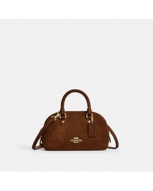 COACH Lara Mini Satchel Bag - Brown