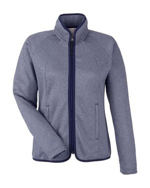 CORE365 Venture Heathered Stripe Full-Zip - Blue