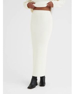 4th & Reckless Knitted Maxi Skirt - White