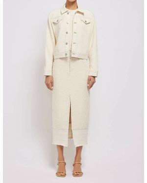 Jonathan Simkhai Baylin Denim-Paneled Bouclé-Knit Jacket - Natural