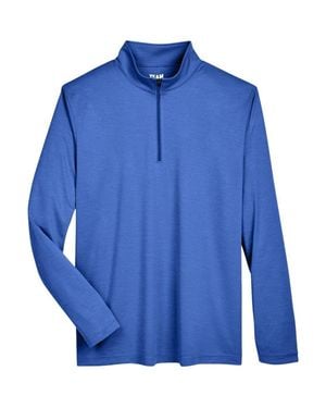 Team 365 Zone Sonic Heather Performance Quarter-Zip Pullover - Blue