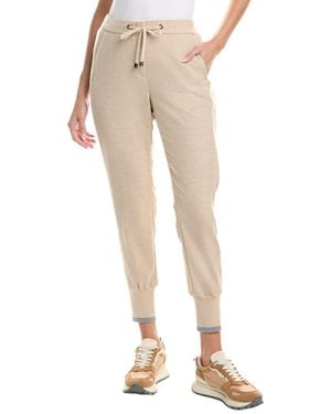 Peserico Wool & Cashmere-blend Pant - Natural