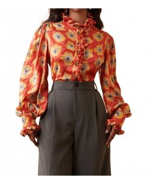 Celiab Auror Long Sleeve Top - Red