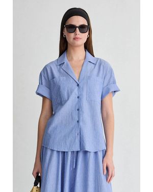 Apiece Apart Valenti Button Up Top - Blue