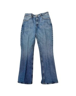 SPRWMN Pre-Loved Classic Ankle Flare Jeans - Blue