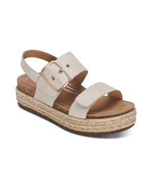 Aetrex Vania Platform Sandal - Metallic