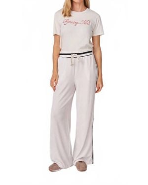 Sundry Track Relaxed Wide-Leg Pant - White