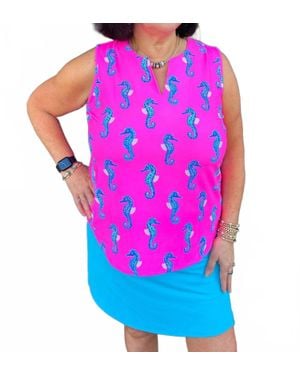Lulu-B Keyhole Tank Top - Pink