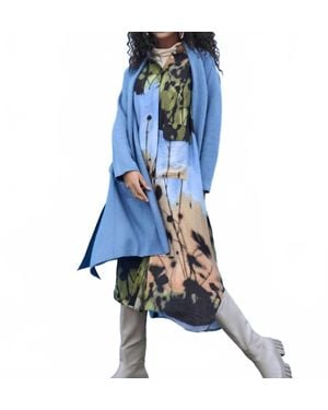 Noen Earth Tones Dress - Blue