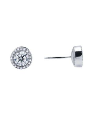 Lafonn Halo Stud Earrings - Blue