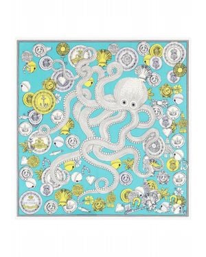 Inoui Edition Carre 65 Octopus Scarf - Blue