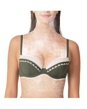 Marie Jo Gina Bikini Deep Plunge Padded Bra - Green