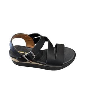 All Black Platform Sandals - Black