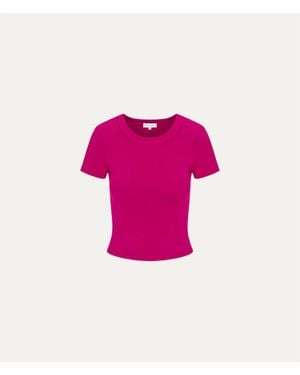 Michael Stars Mimi Crop Tee - Pink