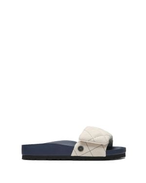 Birkenstock Canvas Sylt Padded Hook-And-Loop Sandals - White