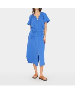 Xirena Alyssa Braided-Belt Midi Dress - Blue