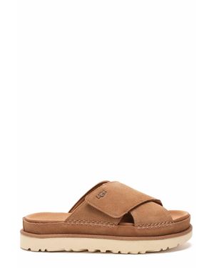 UGG Goldenstar Cross Slide - Brown
