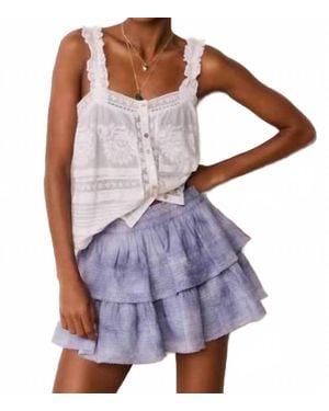 LoveShackFancy Ruffle Mini Skirt - Purple